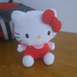 Hello Kitty Plush Toy Piggy Bank - Red, White, and Pink